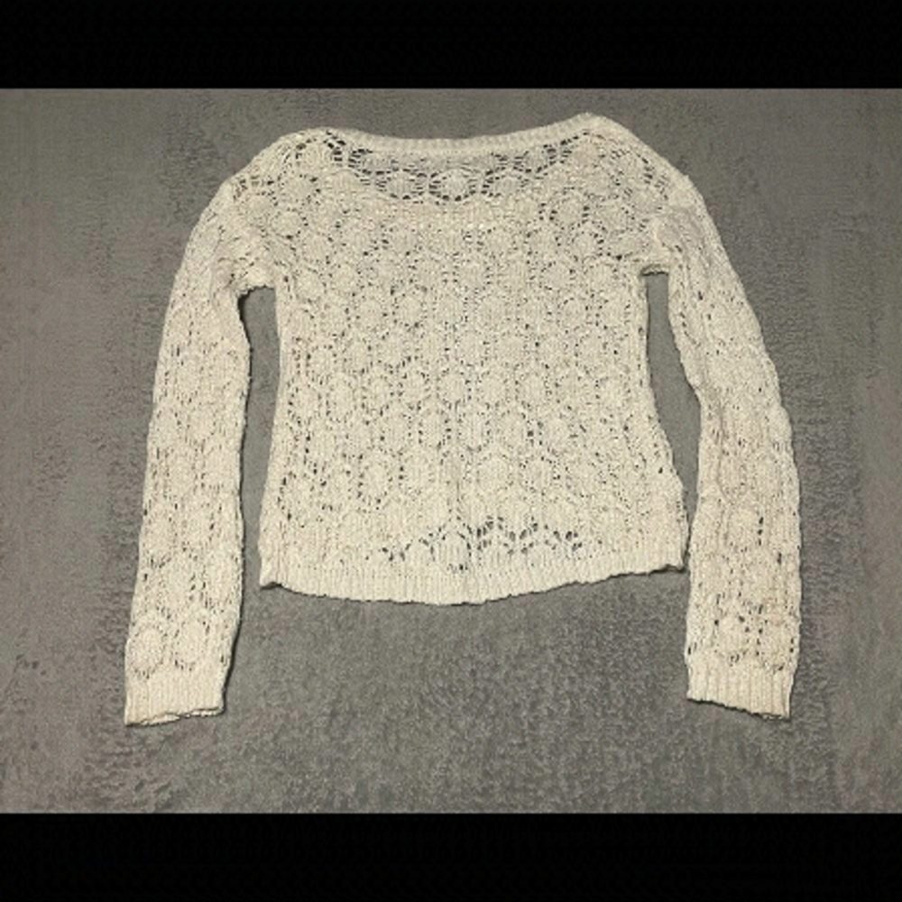 FLYING Tomato scoop neck knit cardigan size small. Ivory colour. Good condition.